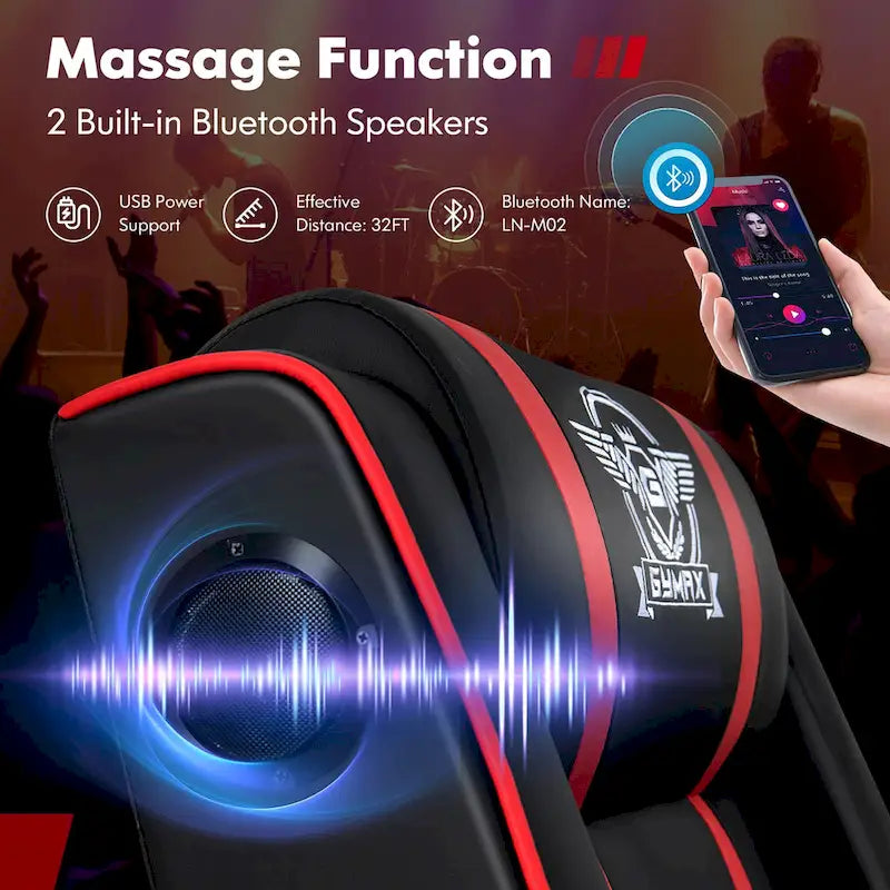 Fauteuil inclinable de gaming avec massage, canapé relax une place en similicuir