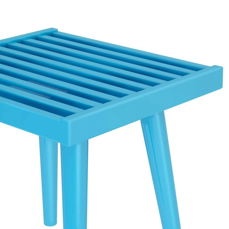 Banc carré en bois style milieu du siècle