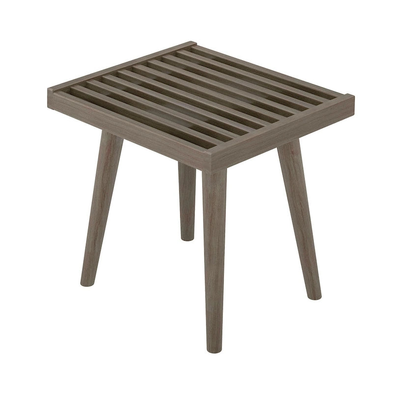 Banc carré en bois style milieu du siècle