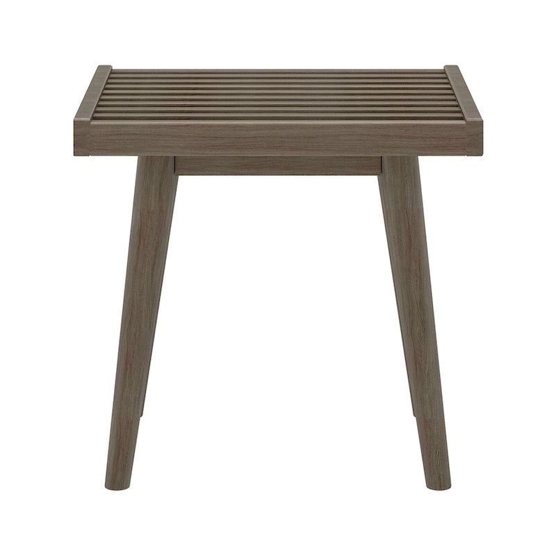 Banc carré en bois style milieu du siècle
