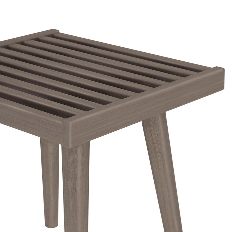 Banc carré en bois style milieu du siècle