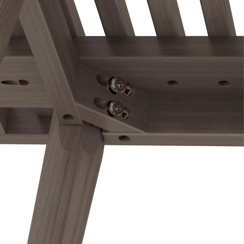 Banc carré en bois style milieu du siècle