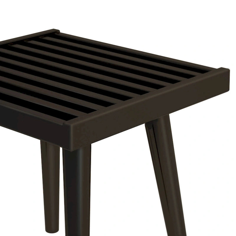 Banc carré en bois style milieu du siècle