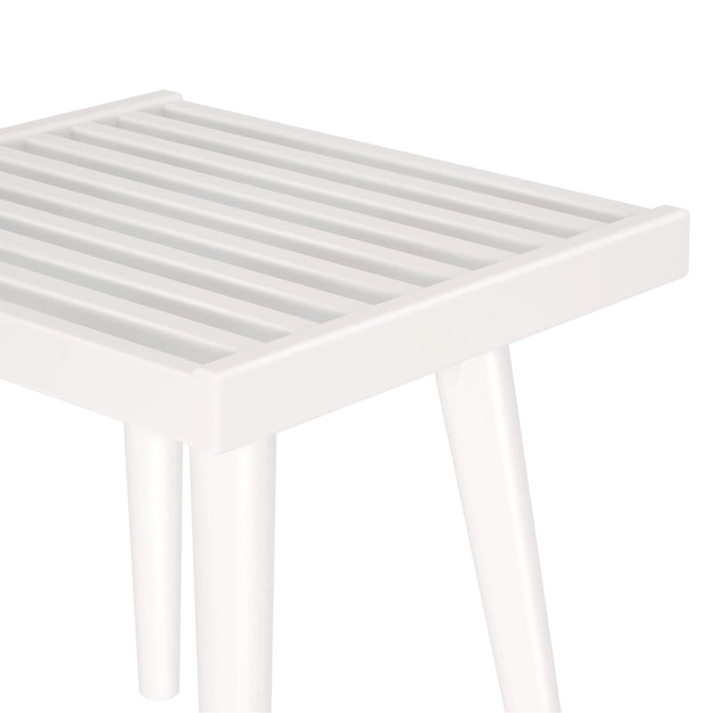 Banc carré en bois style milieu du siècle