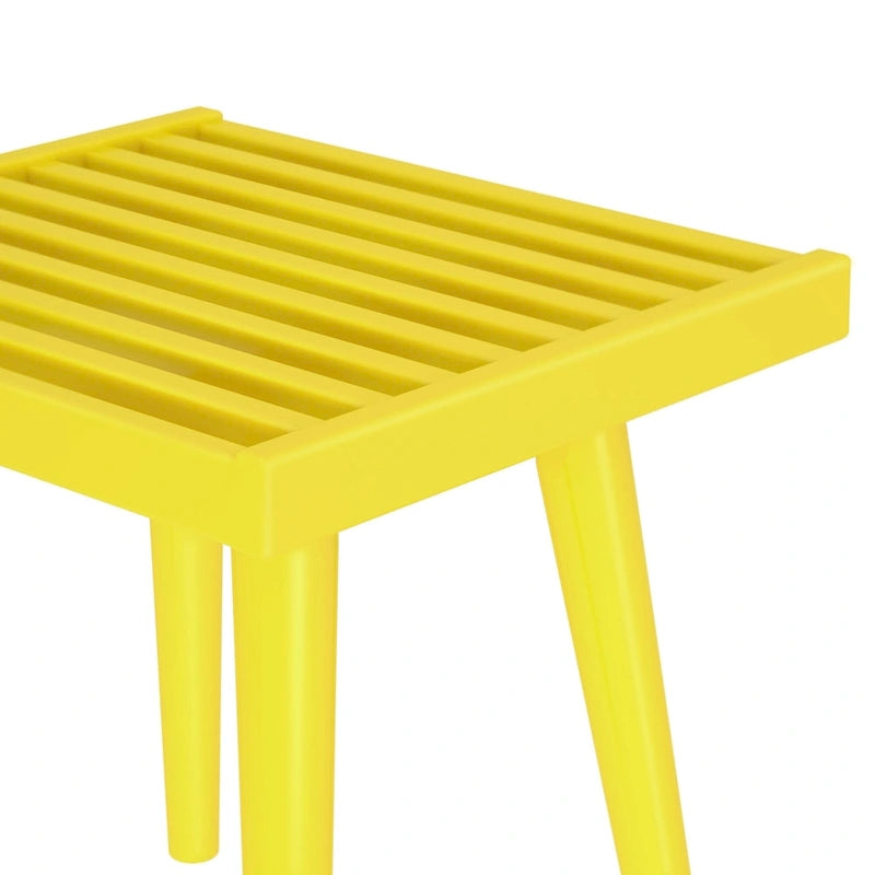 Banc carré en bois style milieu du siècle