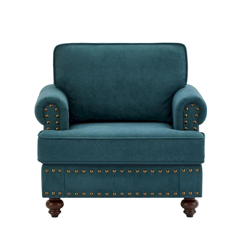 Fauteuil canapé moderne avec garniture cloutée – 33.07 x 37.20 x 35.43