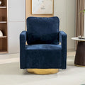 Fauteuil à dossier ouvert pivotant en tissu avec coussin