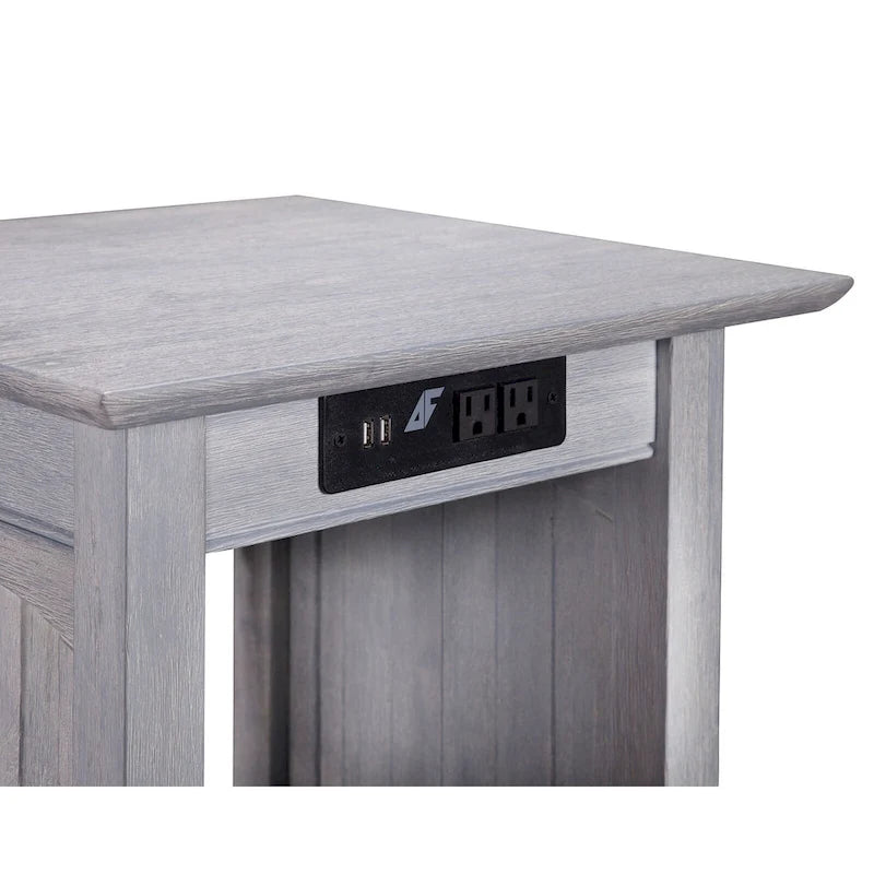 Table d'appoint finition bois flotté (avec fonction de chargement intégrée)
