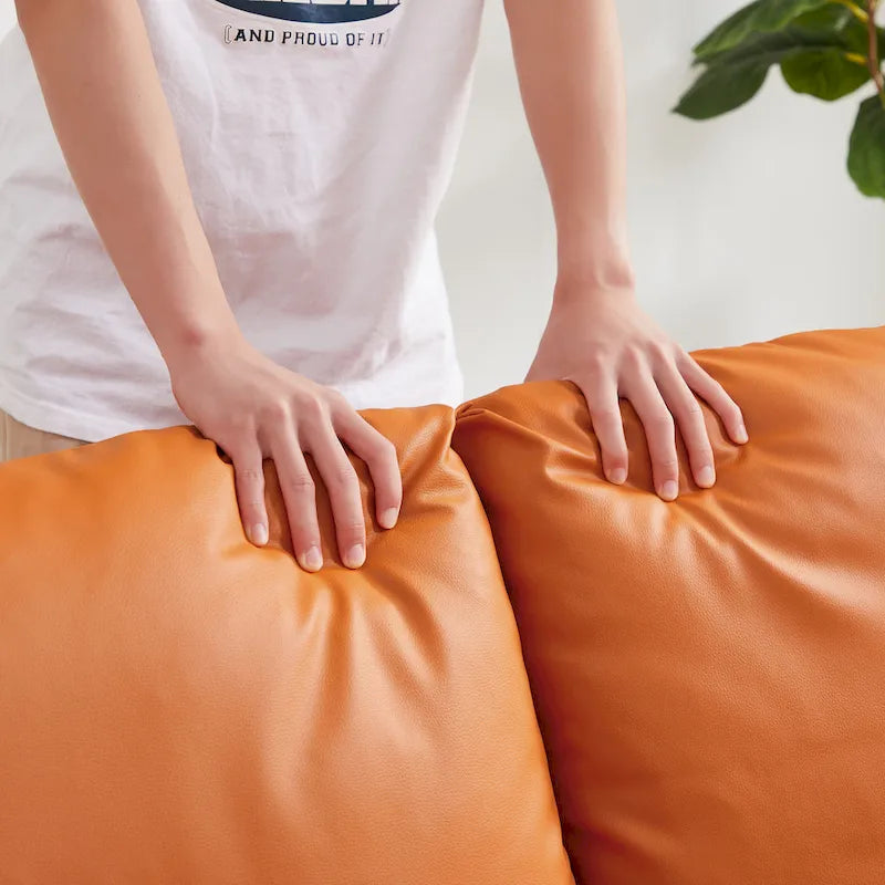 Fauteuil d'appoint avec dossier et coussin d'assise extra épais, chaises de canapé