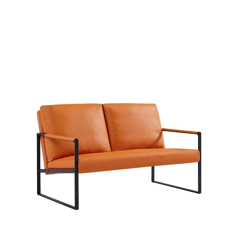 Fauteuil d'appoint avec dossier et coussin d'assise extra épais, chaises de canapé