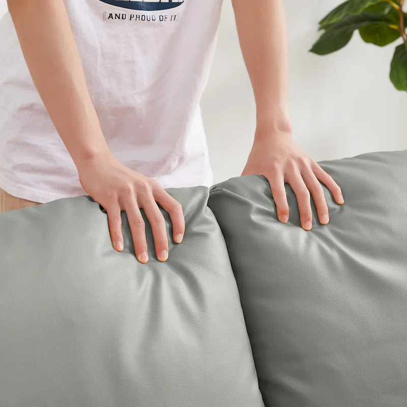 Fauteuil d'appoint avec dossier et coussin d'assise extra épais, chaises de canapé
