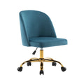Fauteuils de bureau en velours sans accoudoirs