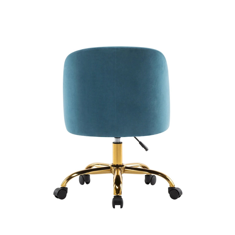 Fauteuils de bureau en velours sans accoudoirs