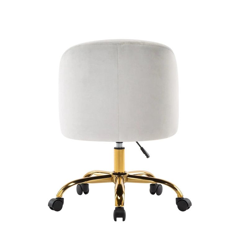 Fauteuils de bureau en velours sans accoudoirs