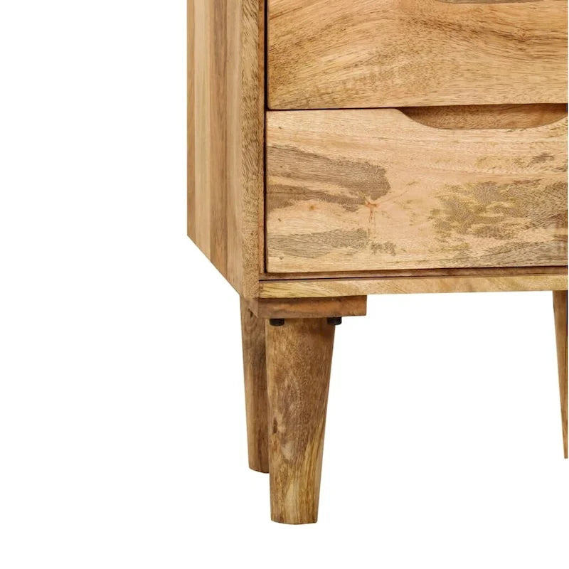 Table de chevet en bois de manguier massif 40x30x59,5 cm