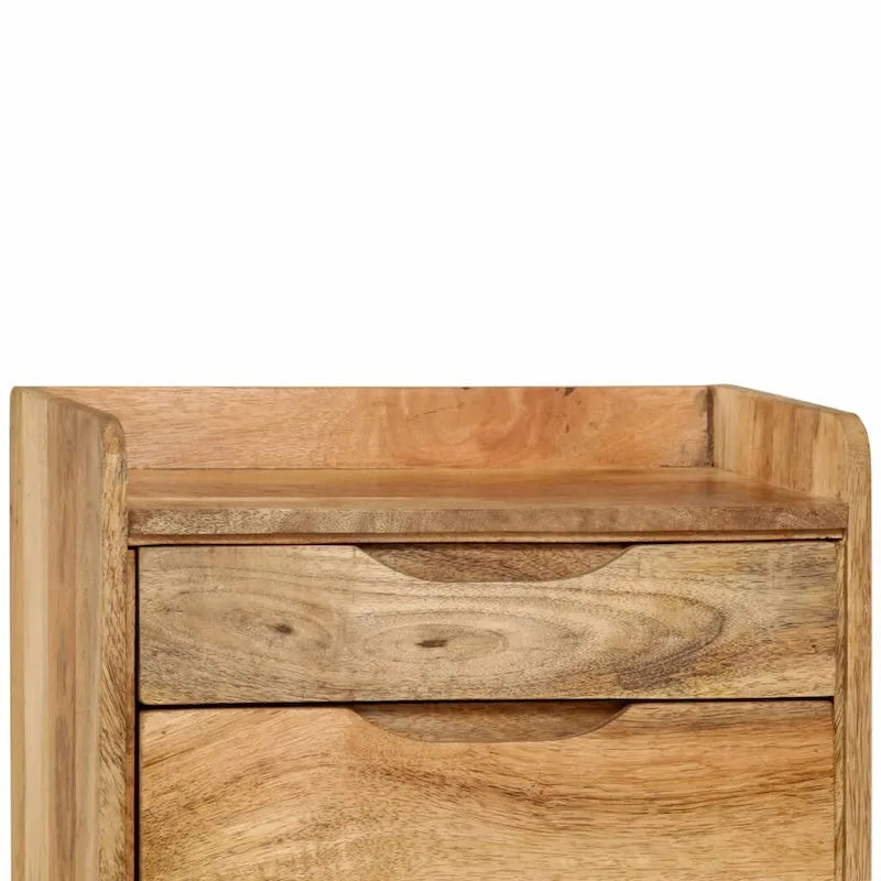 Table de chevet en bois de manguier massif 40x30x59,5 cm