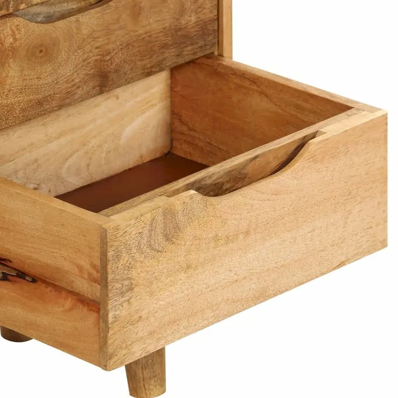 Table de chevet en bois de manguier massif 40x30x59,5 cm