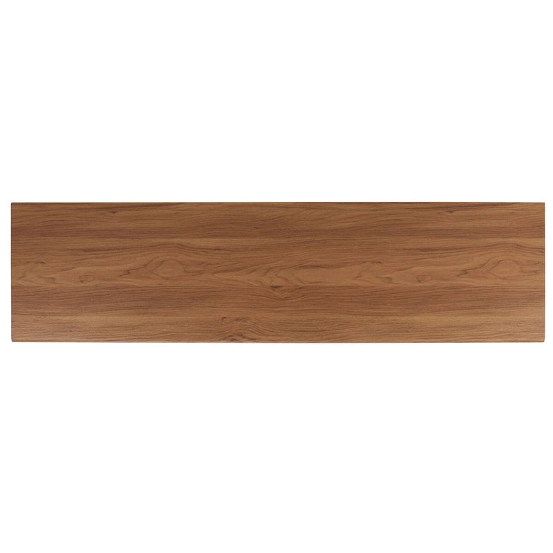 Meuble TV avec rangement couleur noyer, 59 po - 59 l x 15 P x 19 H - 59 l x 15 P x 19 H