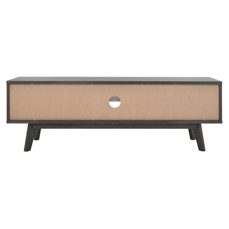Meuble TV avec rangement couleur noyer, 59 po - 59 l x 15 P x 19 H - 59 l x 15 P x 19 H