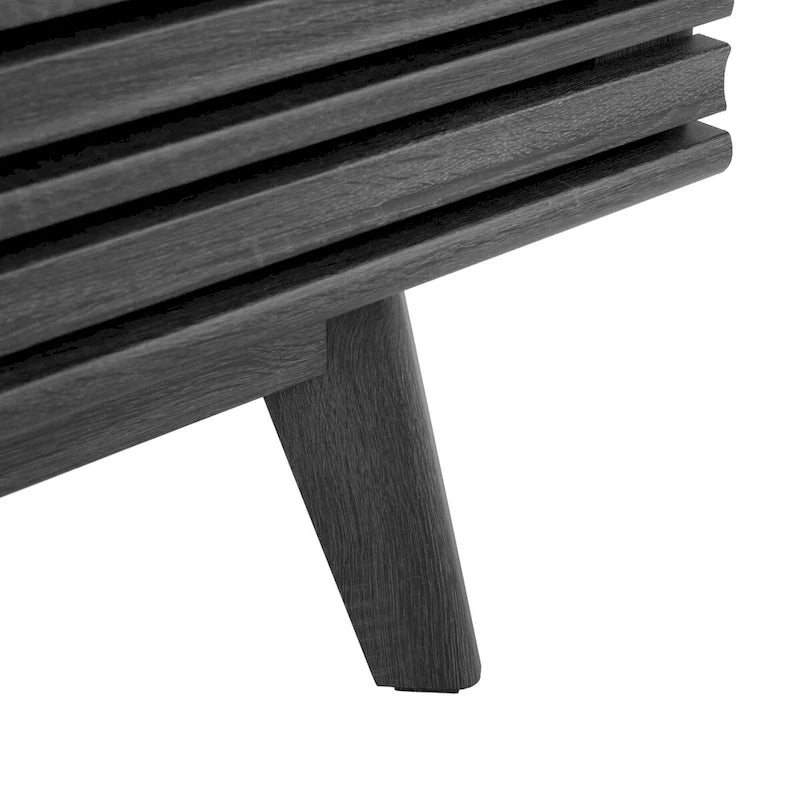 Meuble TV avec rangement couleur noyer, 59 po - 59 l x 15 P x 19 H - 59 l x 15 P x 19 H