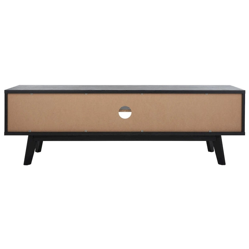 Meuble TV avec rangement couleur noyer, 59 po - 59 l x 15 P x 19 H - 59 l x 15 P x 19 H
