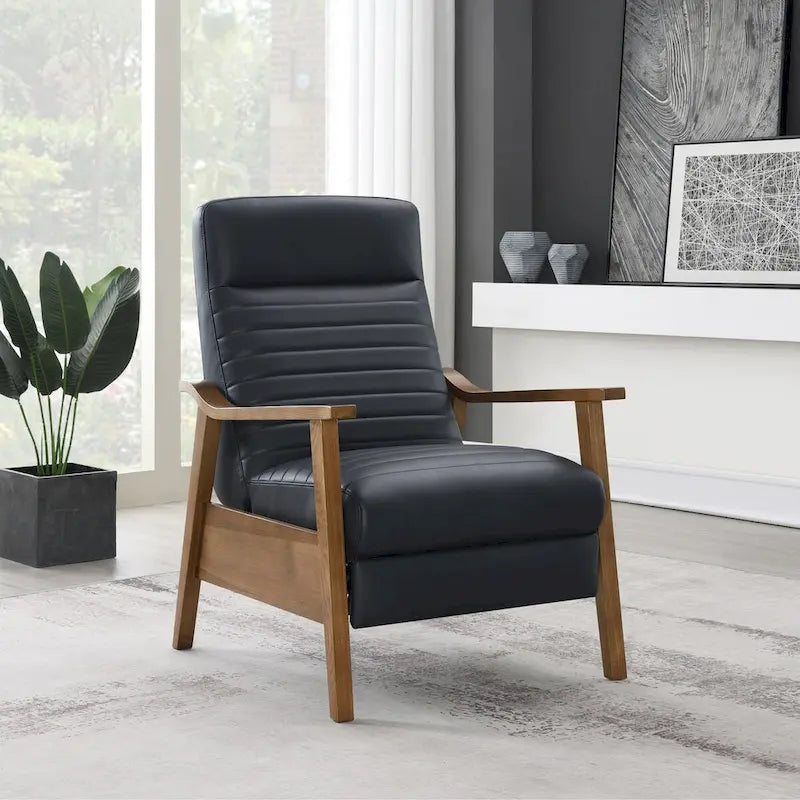 Armando Wood Arm Push Back Recliner by Greyson Living