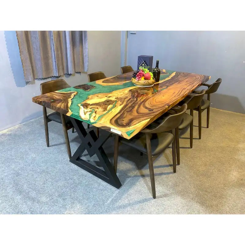 Table à manger en résine époxy