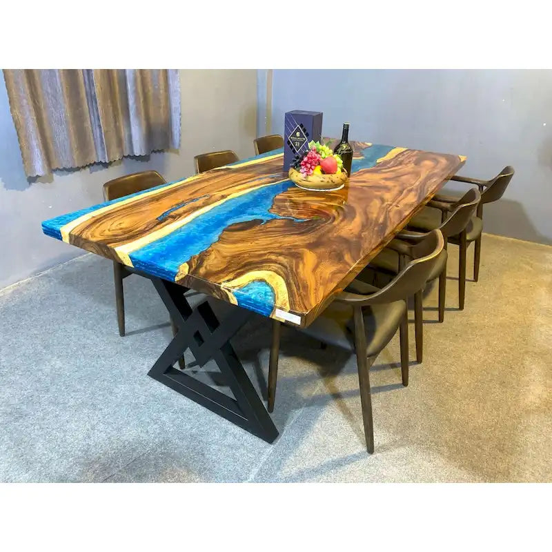 Table à manger en résine époxy